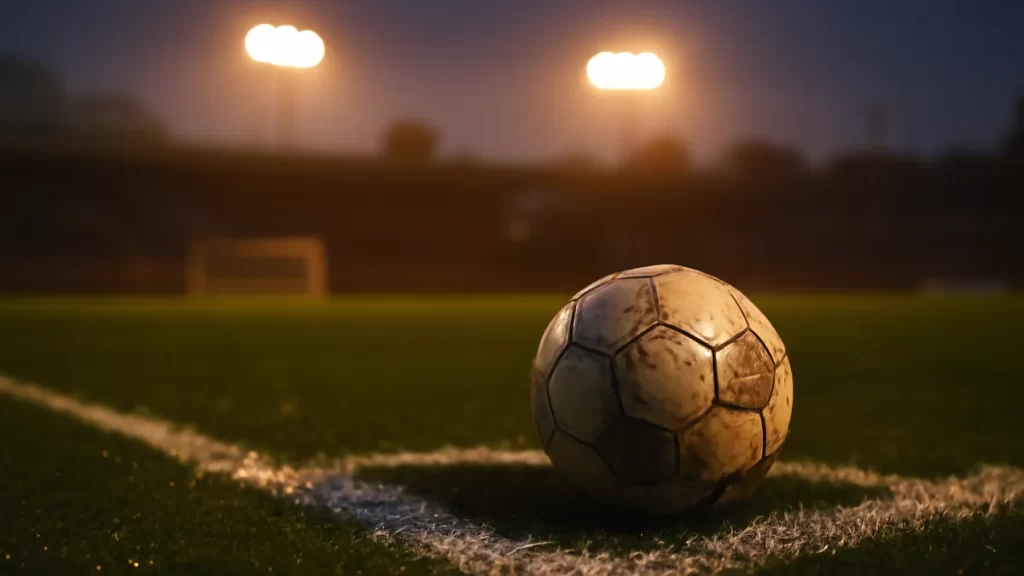 Aya Miyama: Set-piece master of Japan’s golden generation Scuffed football on corner arc at dusk, wet pitch and blurred goal