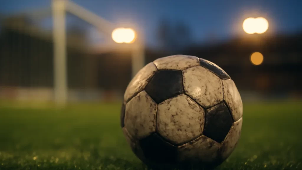 Deanne Rose: From Olympic teenager to Canada’s attacking staple Match ball on dewy pitch near goal, empty stands and floodlights