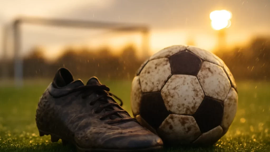 Gels and chews for long sessions: a practical buying guide Muddy boots and scuffed ball on dewy pitch, goal and floodlights blurred