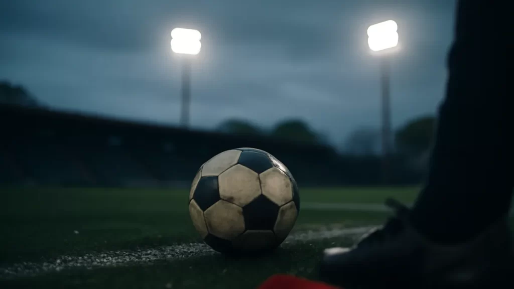 Need the verified club and year facts for Lotta Schelin profile Well-worn football on wet grass, empty stands and glowing floodlights