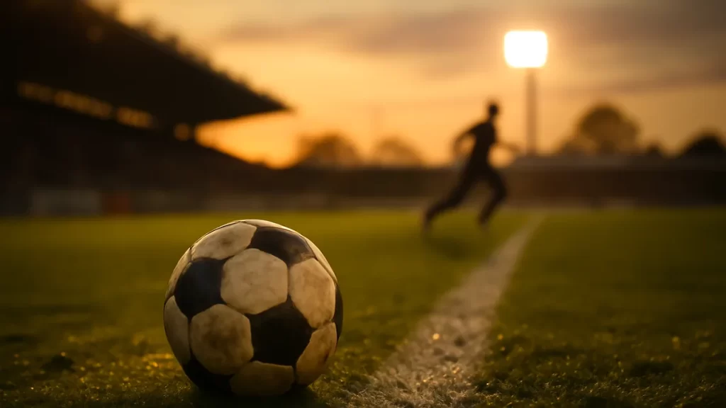 Nichelle Prince: Pace and Purpose in Canada’s Attack Scuffed football on damp grass by sideline, blurred runner and empty stands