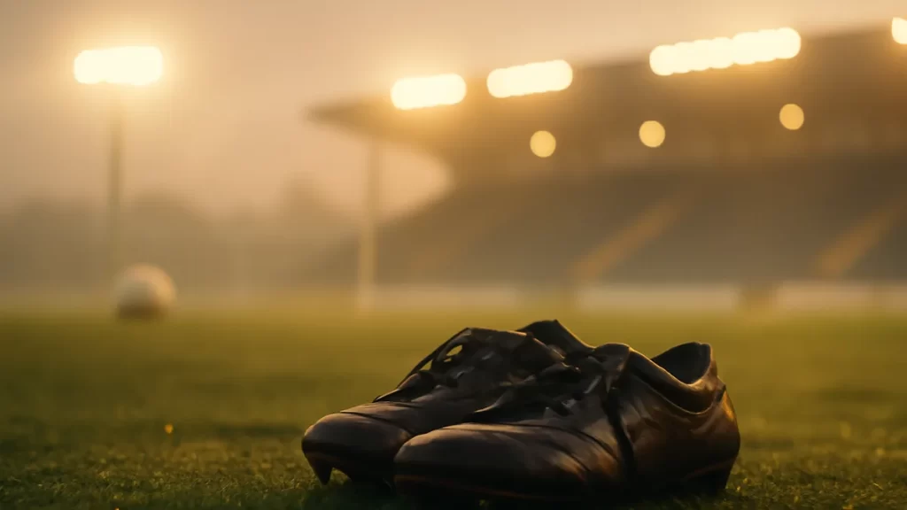 Pre-workout ingredients worth paying for Dewy pitch at dawn with boots, ball, and blurred floodlights