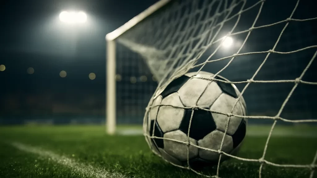 Sanchez sets Courage single-season mark in 2-0 win over Angel City Soccer ball caught in goal net under floodlights, empty stands blurred