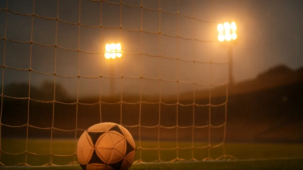 Atlanta City FC unveiled as NWSL’s 17th franchise, eyeing 2028 debut Peach-toned soccer ball on wet turf under glowing stadium floodlights