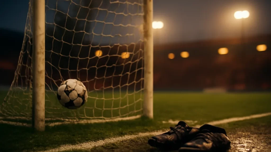 Chelsea rout puts pressure on Olid as Arsenal are held Floodlit goal with ball in net, muddy boots on wet touchline