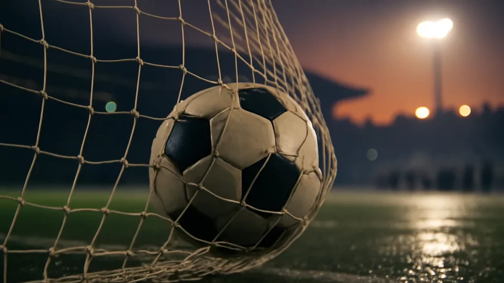 City scramble late to beat Liverpool and stay perfect in WSL Football in net under floodlights on a wet pitch at dusk.