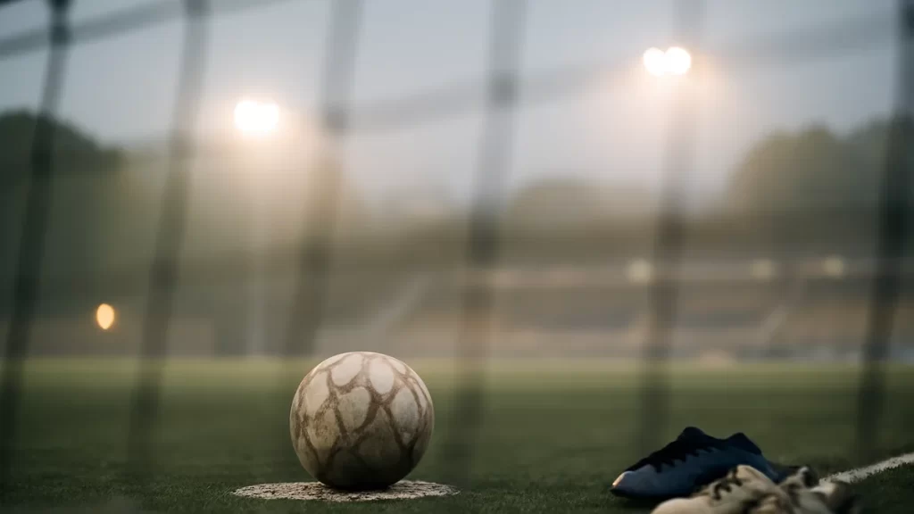 Kerr and Thomas recalled for Scotland World Cup play-offs Match ball on penalty mark with boots on turf, floodlights glowing