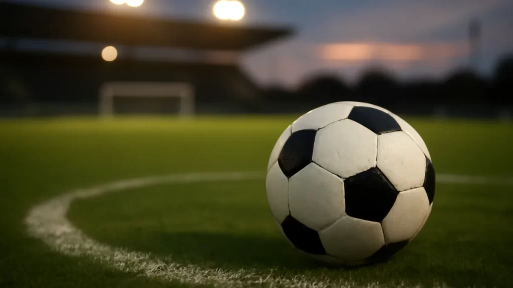 Unbeaten Chelsea and Arsenal Meet in WSL Top-of-the-Table Test Football on wet pitch under floodlights with empty stands and distant goal.