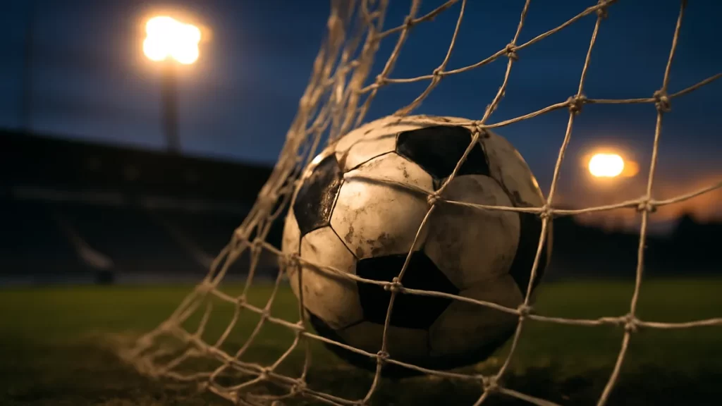 US U-17s rout Samoa 17-0 to set new World Cup margin record Football lodged in net under floodlights at dusk on worn pitch.